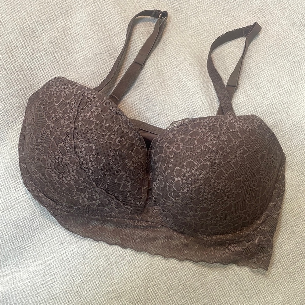 Pink bralette brown/tan